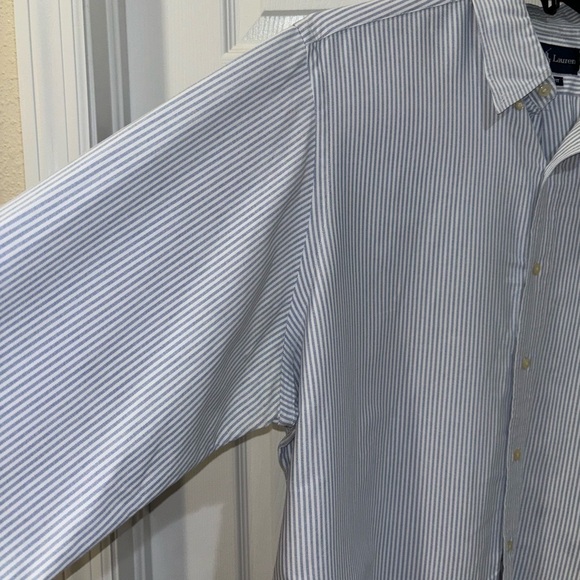 Vintage Ralph Lauren Blue/white Stripe Button Down - Picture 5 of 6